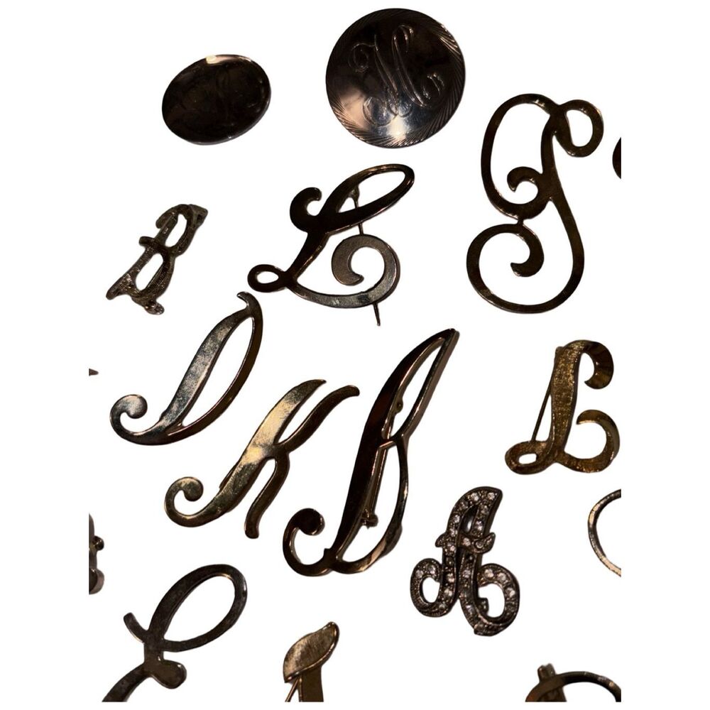 Mcm Various Cursive Monogram Letters Initials Vin… - image 7